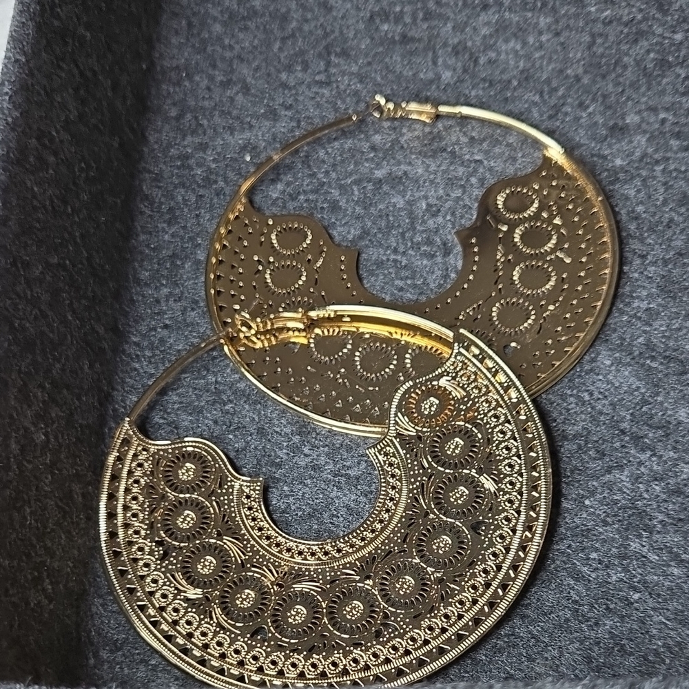 Boho Gold Hoop Earrings